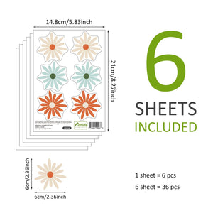 Daisy Flower Wall Stickers - Boho Nursery Decor-