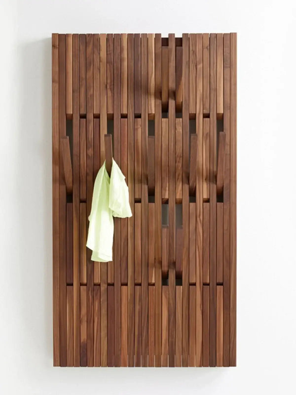 Dark Wallnut Wood Piano Wall Hanging Coats Organiser-Drying Racks & Hangers