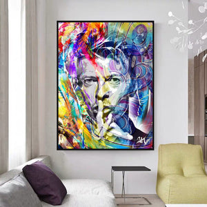 David Bowie Singer Famous Wall Canvas Art Wall Hanging-Wall Posters