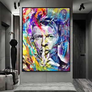 David Bowie Singer Famous Wall Canvas Art Wall Hanging-Wall Posters