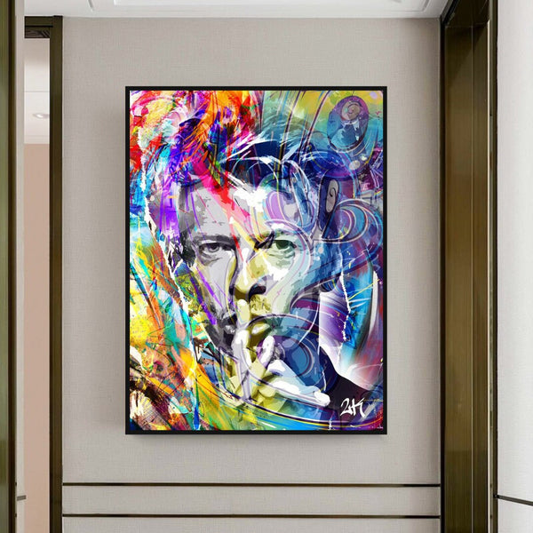 David Bowie Singer Famous Wall Canvas Art Wall Hanging-Wall Posters