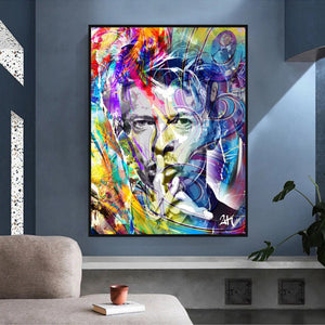 David Bowie Singer Famous Wall Canvas Art Wall Hanging-Wall Posters