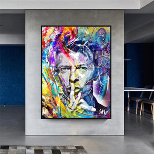 David Bowie Singer Famous Wall Canvas Art Wall Hanging-Wall Posters
