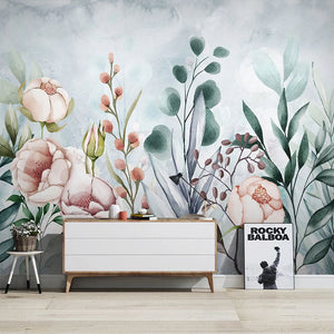 Deep Florals Wallpaper - Exquisite and Elegant Design-Flower & Leaf Wallpaper