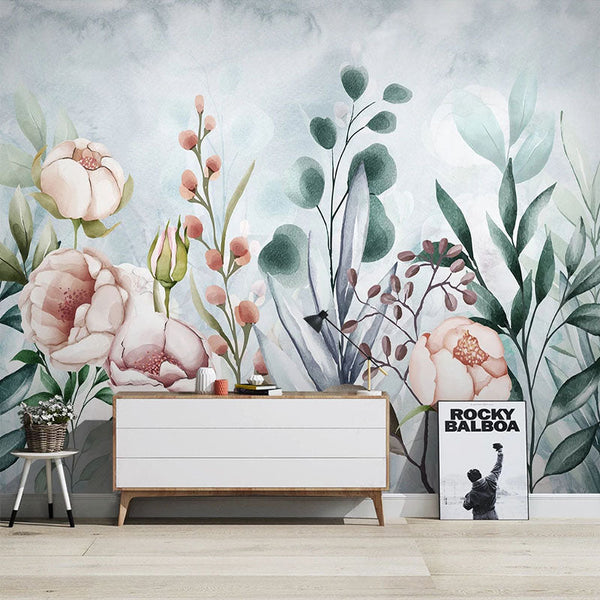 Deep Florals Wallpaper - Exquisite and Elegant Design-Flower & Leaf Wallpaper