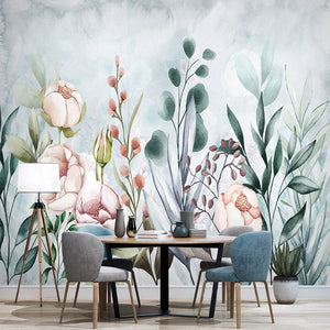 Deep Florals Wallpaper - Exquisite and Elegant Design-Flower & Leaf Wallpaper