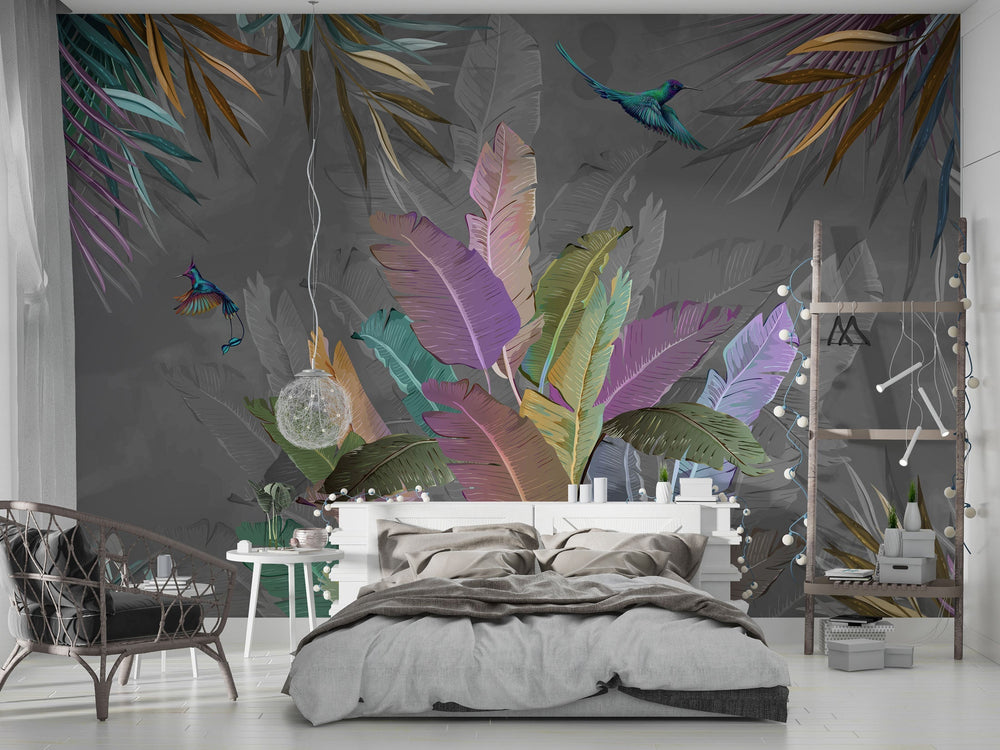 Deep Forest Wallpaper Mural - High-Quality Nature Wall Art-Flower & Leaf Wallpaper