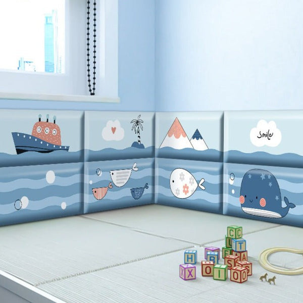Deep Sea Divers Kids Wall Padded Safety Cushions-Anti Collision Padded Wall Stickers