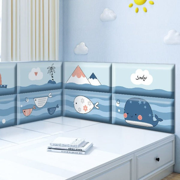 Deep Sea Divers Kids Wall Padded Safety Cushions-Anti Collision Padded Wall Stickers