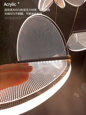 Deluxe Acrylic Blade Chandelier-Staircase Chandelier