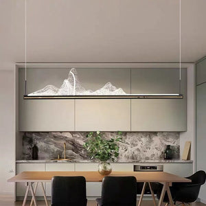 Designer Acrylic Hill Chandelier for Stunning Lighting-Kitchen Island