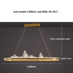 Designer Acrylic Hill Chandelier for Stunning Lighting-Kitchen Island