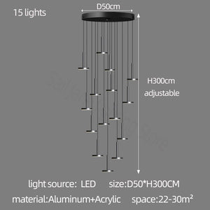 Designer Arc Luxury Staircase Chandelier-Staircase Chandelier