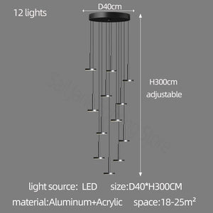 Designer Arc Luxury Staircase Chandelier-Staircase Chandelier