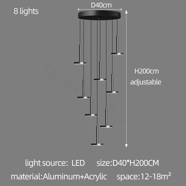 Designer Arc Luxury Staircase Chandelier-Staircase Chandelier