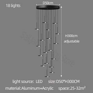 Designer Arc Luxury Staircase Chandelier-Staircase Chandelier