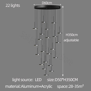 Designer Arc Luxury Staircase Chandelier-Staircase Chandelier