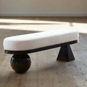 Designer Cashmere Bench - Luxurious Seating-Bench