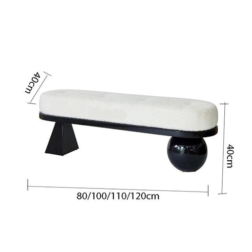 Designer Cashmere Bench - Luxurious Seating-Bench