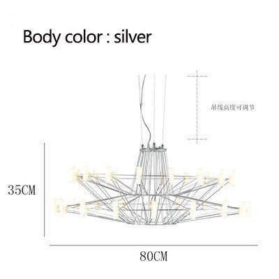 Designer Coppelia LED Chandelier - Exquisite Illumination-Ceiling Chandelier