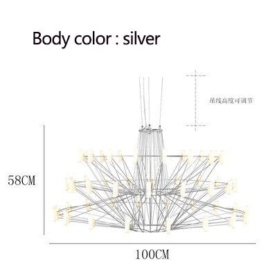 Designer Coppelia LED Chandelier - Exquisite Illumination-Ceiling Chandelier