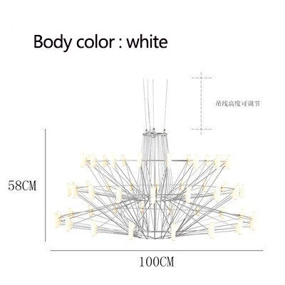 Designer Coppelia LED Chandelier - Exquisite Illumination-Ceiling Chandelier