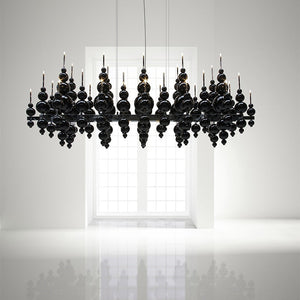 Designer Glass Balls Chandelier: Elegant Lighting Fixture-Ceiling Chandelier
