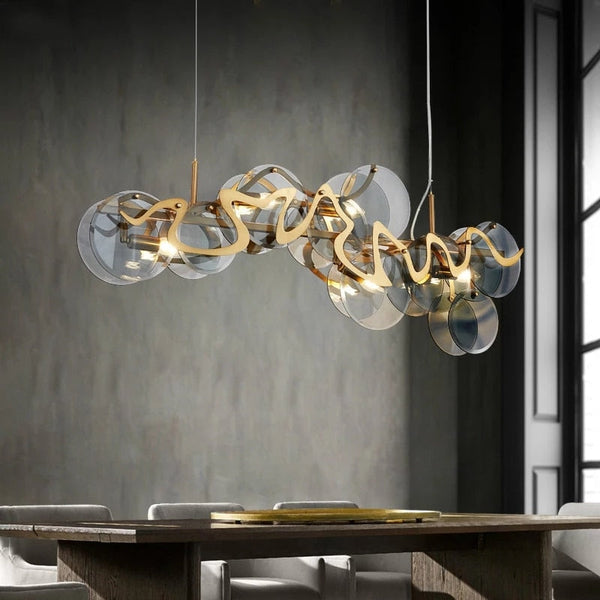 Designer Glass Chandelier: Elevate Your Space-Kitchen Island