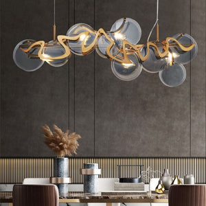 Designer Glass Chandelier: Elevate Your Space-Kitchen Island