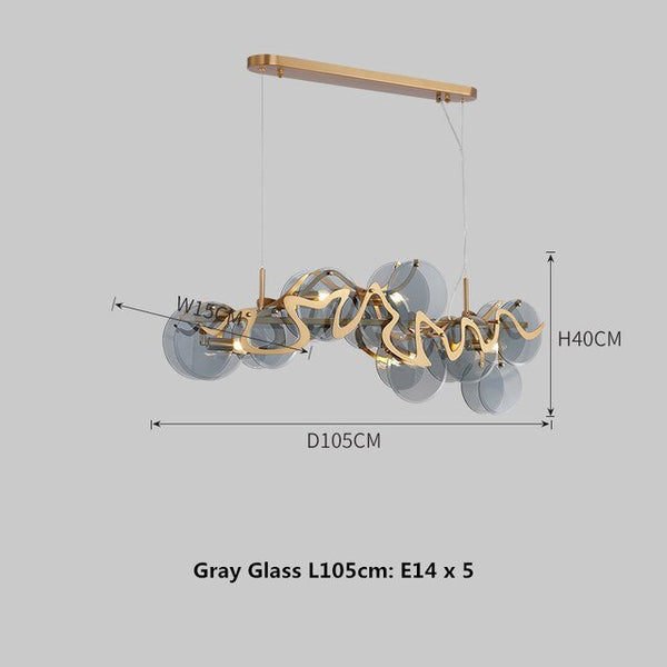 Designer Glass Chandelier: Elevate Your Space-Kitchen Island