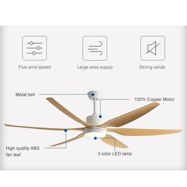 Designer Six Leaves Strong Wind Ceiling Fan-Ceiling Fans