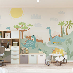 Dino Wallpaper: Bring Prehistoric Appeal to Your Space-Kids Room Wallpaper