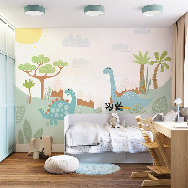 Dino Wallpaper: Bring Prehistoric Appeal to Your Space-Kids Room Wallpaper