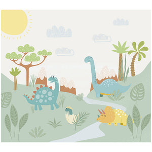 Dino Wallpaper: Bring Prehistoric Appeal to Your Space-Kids Room Wallpaper