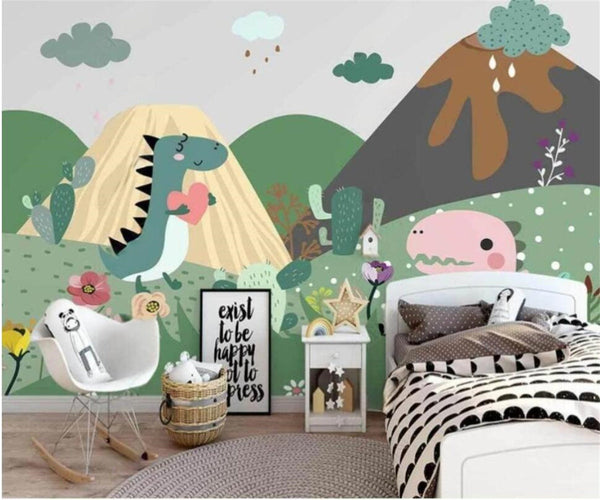 DinoLand Adventure Kids Room Dinosaur Wallpaper-Kids Room Wallpaper