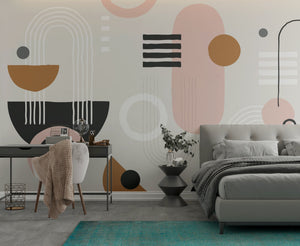 Discover Bohemian Shapes Wallpaper Mural – Exclusive Design-Geometric Shapes Wallpaper