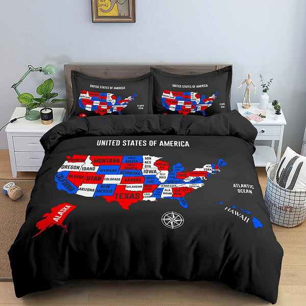 Discover Exquisite World Map Bedding Set-Bedding Set Kids