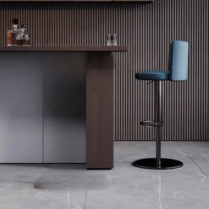 Disk Base Leather Adjustable Bar Stool-Bar Stools