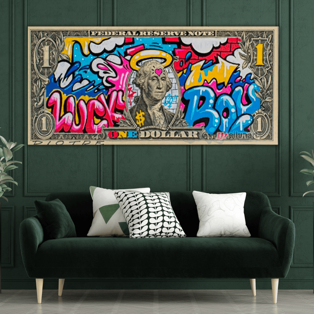 Dollar Art: Unique Money Bill Cash Canvas Wall Art-Wall Posters