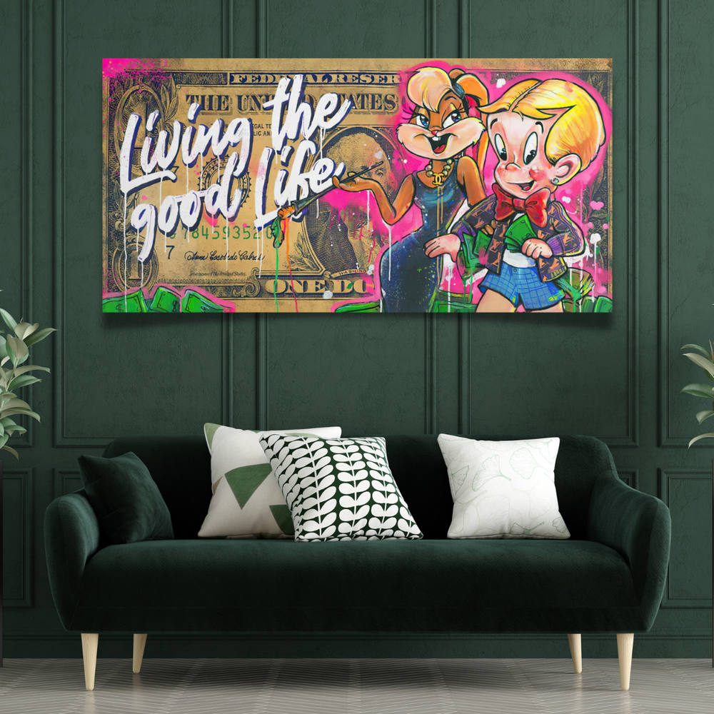 Dollar Bill Poster: Richie Rich and Bugs Bunny Wall Art-Wall Posters