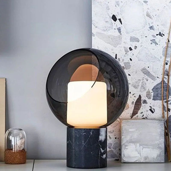 Dome Evedal Glass Table Lamp-Table Lamp