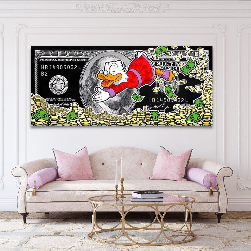 Donald Duck Money Wall Art: Stylish & Unique Home Decor-Wall Posters