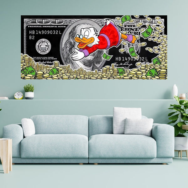 Donald Duck Money Wall Art: Stylish & Unique Home Decor-Wall Posters