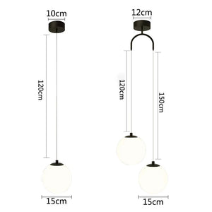 Double Ball Hanging Pendant Lighting-