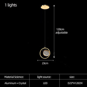 Double Rings Staircase Chandelier: Luxury Lighting Fixture-Staircase Chandelier