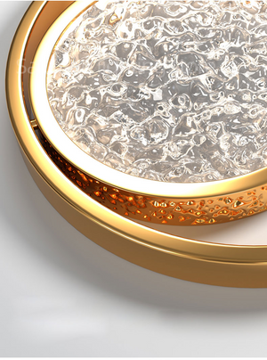 Double Rings Staircase Chandelier: Luxury Lighting Fixture-Staircase Chandelier