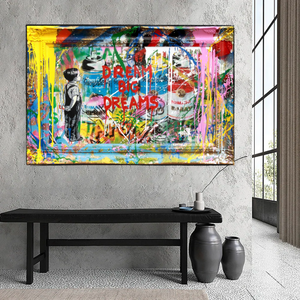 Dream Big Dreams Banksy Art - Inspirational Graffiti Gift-Banksy Wall Poster