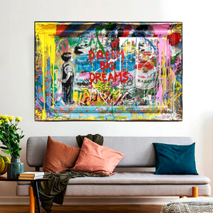 Dream Big Dreams Banksy Art - Inspirational Graffiti Gift-Banksy Wall Poster