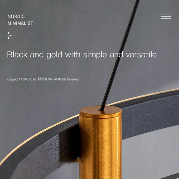 Dual Ring LED Chandelier: Exquisite Lighting Fixture-Ceiling Chandelier