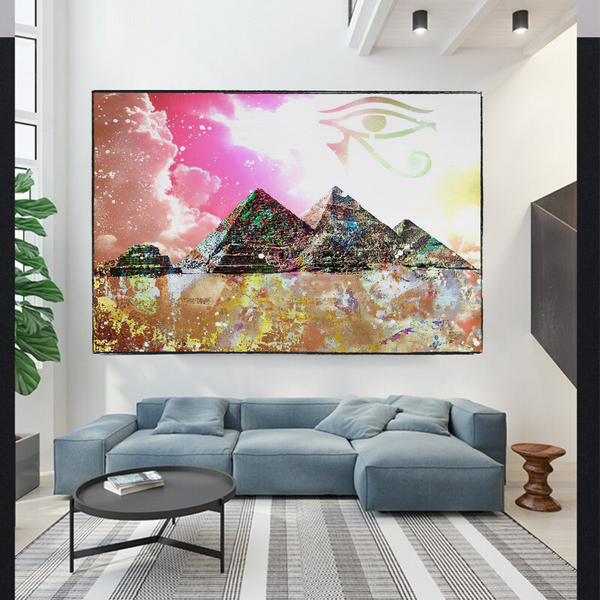 Egyptian Pyramids Canvas Wall Art - Authentic Décor-Wall Posters